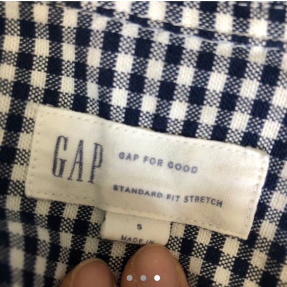 GINGHAM BUTTON UP SHIRT - Picture 3 of 3